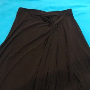 Mock tie front skirt